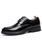 Black retro brogue leather derby dress shoe 13