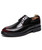 Black red retro brogue leather derby dress shoe 01