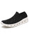 Black texture pattern flyknit slip on shoe sneaker 01