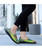 Green check mix color weave slip on shoe sneaker 03