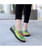 Green check mix color weave slip on shoe sneaker 09