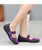 Purple check weave low cut slip on shoe sneaker 04