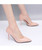 Pink slip on high heel dress shoe side cut out 02