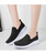 Black flyknit slip on shoe sneaker 03