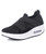 Black flyknit cross strap slip on rocker bottom shoe sneaker 01