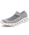 Men's grey texture pattern flyknit slip on shoe sneaker 01