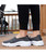 Men's grey check weave slip on shoe sneaker 06