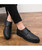 Men's black brogue leather derby dress shoe 05