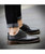 Men's black microfiber leather derby dress shoe round toe 09