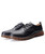 Men's black microfiber leather derby dress shoe round toe 14