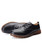 Men's black microfiber leather derby dress shoe round toe 18