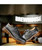 Men's black microfiber leather derby dress shoe round toe 12