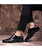 Men's black stripe texture leather derby dress shoe 04