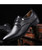 Men's black urban leather derby dress shoe point toe 14