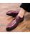 Men's red crocodile skin pattern leather derby dress shoe 08