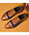 Men's brown navy retro brogue suede leather oxford dress shoe 10