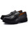 Men's black buckle croco skin pattern leather slip on dress shoe 11