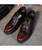 Men's red buckle croco skin pattern leather slip on dress shoe 09