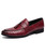 Men's red tassel croco skin pattern leather slip on dress shoe 01