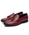 Men's red tassel croco skin pattern leather slip on dress shoe 11