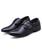 Men's black buckle strap leather slip on dress shoe 17