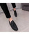 Men's black tassel strap leather slip on dress shoe 03