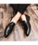 Men's black brogue croco tassel leather slip on dress shoe 08