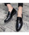 Men's black tassel on top leather slip on dress shoe 03