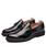 Men's black brogue croco patent slip on dress shoe with tassel 12
