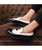 Men's white brogue croco patent slip on dress shoe with tassel 04