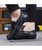 Men's black sewed hollow leather slip on shoe loafer 09