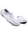 Men's white leather slip on shoe loafer lace on side 09