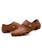 Men's brown velcro sewed leather slip on shoe loafer 15