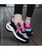 Women's grey multi color double rocker bottom shoe sneaker 03