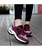 Women's red multi color double rocker bottom shoe sneaker 11