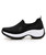 Women's black hollow slip on double rocker bottom shoe sneaker 15