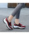 Women's red hollow slip on double rocker bottom shoe sneaker 03