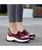 Women's red hollow slip on double rocker bottom shoe sneaker 02