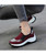 Women's red hollow slip on double rocker bottom shoe sneaker 06