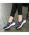 Women's black camo pattern slip on double rocker shoe sneaker 10