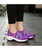 Women's purple camo pattern slip on double rocker shoe sneaker 07