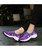 Women's purple camo pattern slip on double rocker shoe sneaker 10