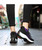 Women's black pattern double rocker bottom shoe sneaker 10