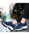 Women's navy pattern double rocker bottom shoe sneaker 04