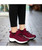 Women's red pattern double rocker bottom shoe sneaker 04