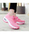 Women's pink sock like entry double rocker bottom shoe sneaker 04