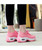 Women's pink sock like entry double rocker bottom shoe sneaker 08