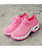 Women's pink sock like entry double rocker bottom shoe sneaker 13