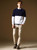 Men's blue white contrast long sleeve sweater pattern texture 04