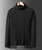 Men's black tassel stripe high neck long sleeve sweater 03